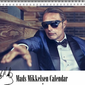 Mads Mikkelsen 2025 Wall Calendar with his quotes and signature