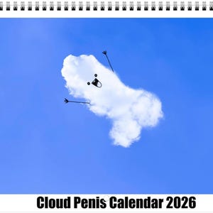 Funny Dick Cloud Calendar 2026, Gag Gift
