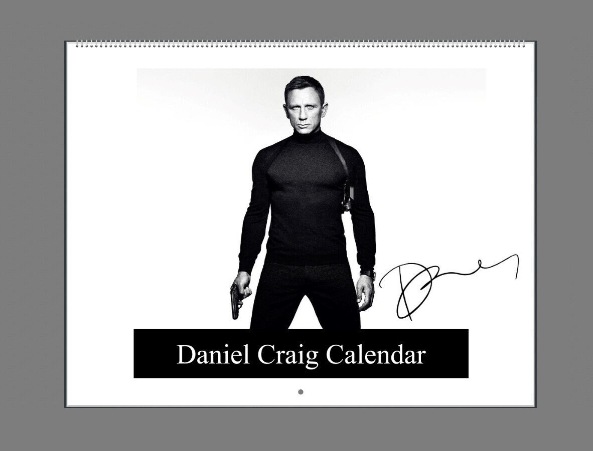 Daniel Craig 2024 Wall Calendar With His Quotes and Signature Etsy