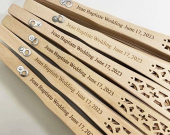 Customizable wooden fans