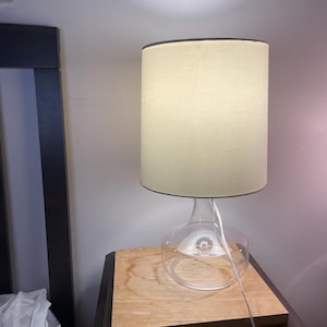 Clear Glass Modern Table Lamp Minimalist Look From 1990’s
