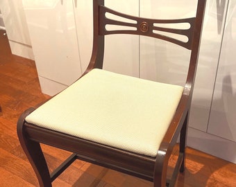 Antique Regency Mahogany Chair original fabric