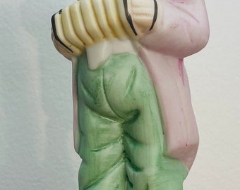 Vintage Four  individual Clowns ,Sad Hobos, Violinist Accordeon musician, Lusterware Porcelain matt ceramic Figurines , Choose your Clown