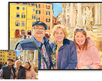 Custom Oil Painting Portrait: Hand-Painted Art from Photo