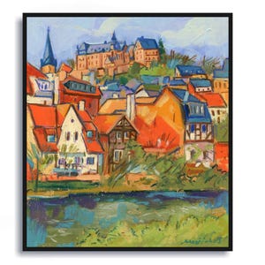 Original  Oil Painting of  Marburg by Majid Saberinejad
