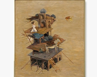 Surreal Oil Painting on Canvas: Unique Made-to-Order Art