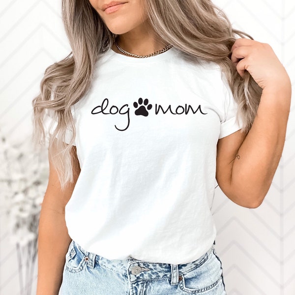 Baumwolle T-Shirt, Dog mom, Hunde Mama, Hund, shirt, Geschenk , unisex, nachhaltig, lustig, Eltern