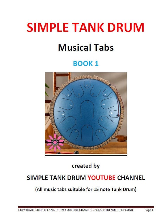 Steel Tongue Drum Ebook / Simple Tank Drum Ebook volume 1 Etsy