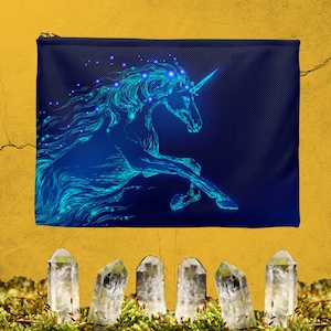 Tarot Deck Bag Pouch Oracle Deck Bag Unicorn Zipper Pouch Tarot Bag Unicorn Tarot Card Pouch Magic Unicorn Tarot Bag Mystic Witchy Magical
