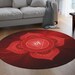 Round Rug Red Sacred Geometry Area Rug Red Spiritual Round Rug ...