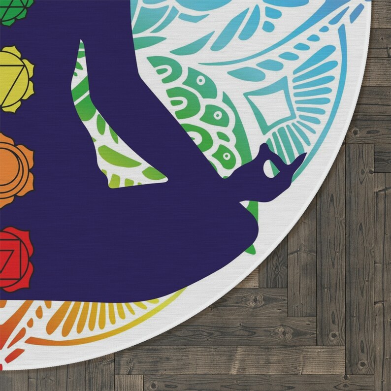 Round Rug Chakra Rug Round Chakra Rug Chakras Mat Chakra Meditation ...