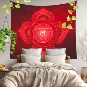 Chakra Tapestry Wall Hanger - 12.5 wide x 51 inch long - 32.5