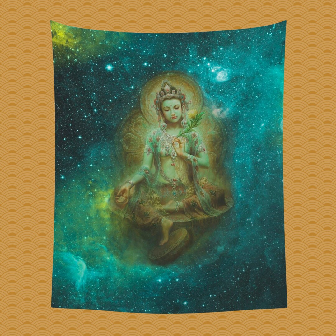 Tapestry Green Tara Goddess of Compassion and Liberation Tapestries ...