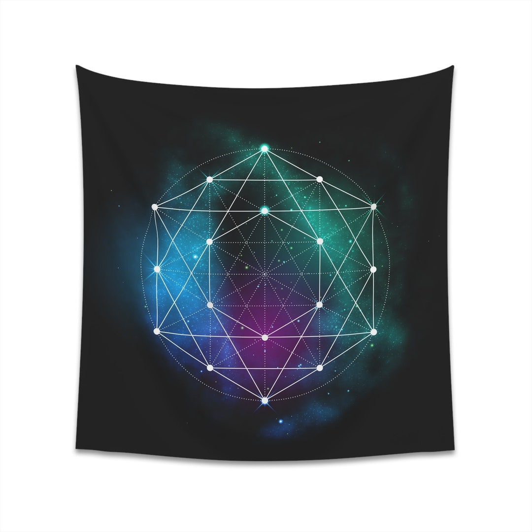 View of Sacred Geometry Tapestry Sacred Geometry Wall Hanging - Etsy