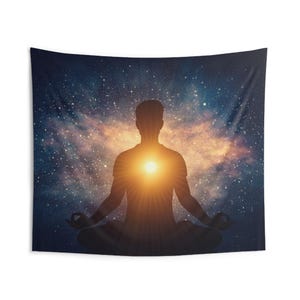 Meditation Tapestry, Spiritual Tapestry,  Meditation Wall Hanging, Spiritual Wall Hanging, Yoga Room Tapestry