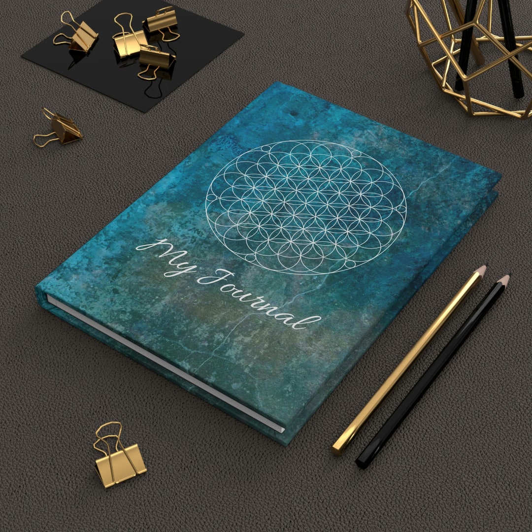 Green Journal, Green Flower of Life Journal, Spiritual Journals, Sacred ...