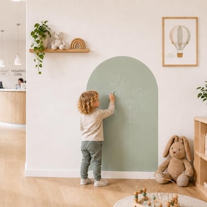 Adesivo de parede magnético | Película autoadesiva para quadro-negro | Quadro-negro | Decoração de parede para quarto infantil | Lavável | Removível