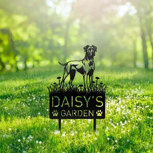 Custom Great Dane Dog Metal Memorial Garden Stake Personalized Pet Grave Marker Name Sign Remembrance Stake Decor Sympathy Dog Loss Gift