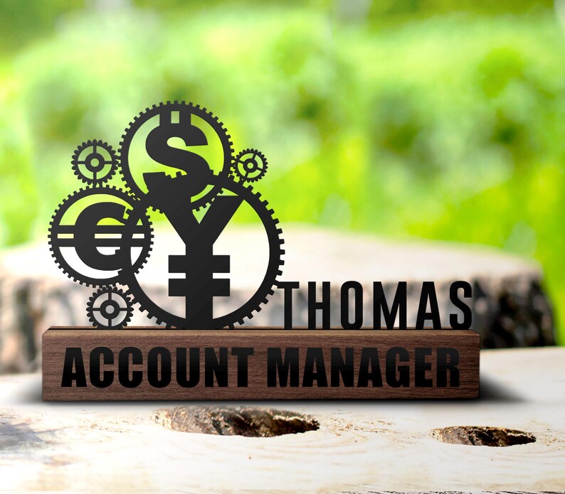 Custom Accountant Manager Desk Name Plate Wedge Personalized Accounting ...