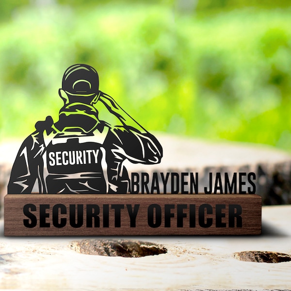 Police Officer Desk Nameplate Etsy