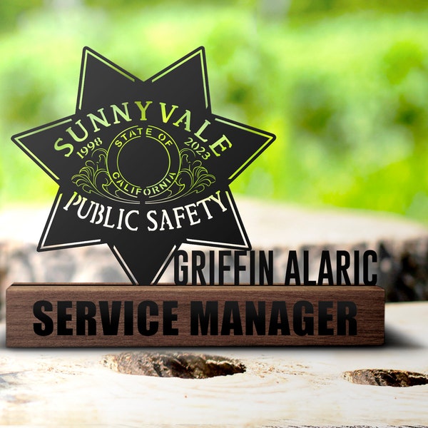 Law Enforcement Desk Name Plate Etsy