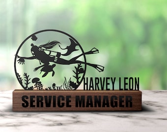 Placa de escritorio personalizada para buceo, placa con nombre de buzo, letrero de oficina, placa de estantería, decoración de graduación, regalo para el hombre.