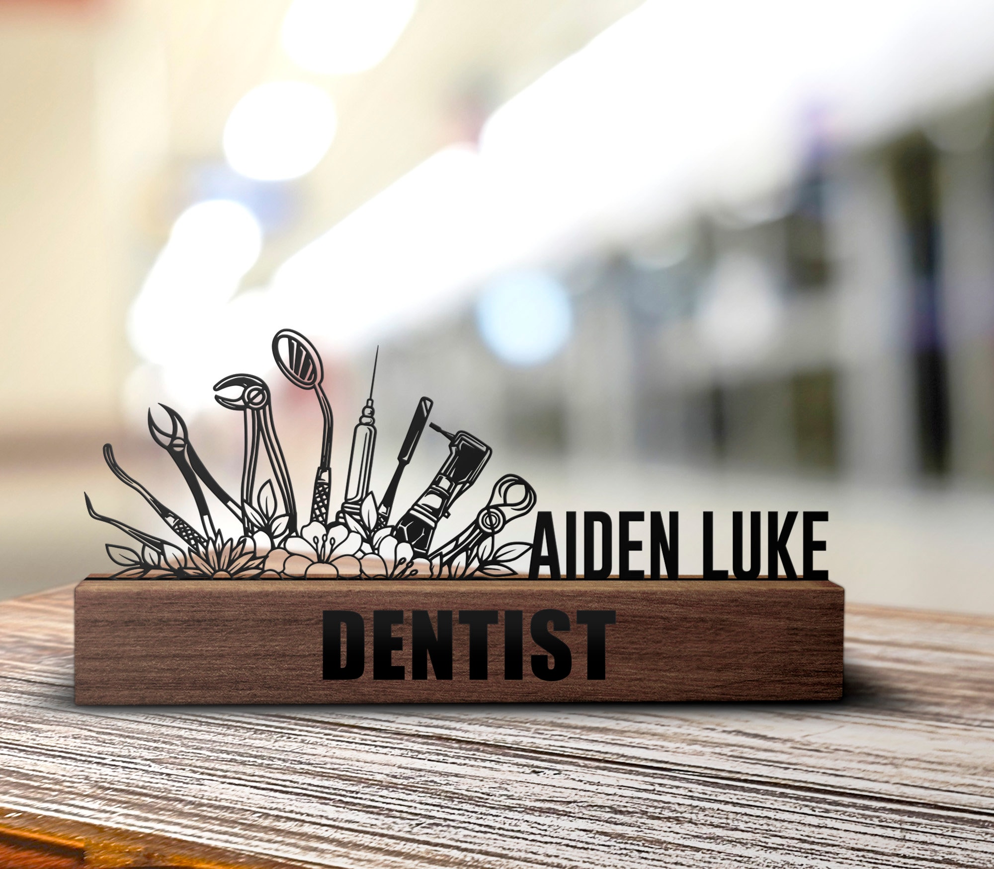 Custom Dentist Desk Name Plate Wedge Personalized Dentist Gift Etsy