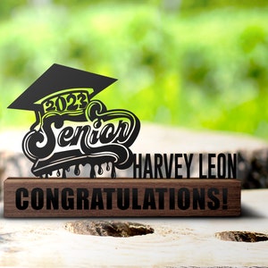 Custom Graduation Gift Desk Name Plate Wedge Personalized Graduates Students Friends Senior 2023 Nameplate Office Sign Class of 2023 Decor