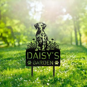 Custom Dalmation Dog Metal Memorial Garden Stake Personalized Pet Grave Marker Name Sign Remembrance Stake Decor Sympathy Dog Loss