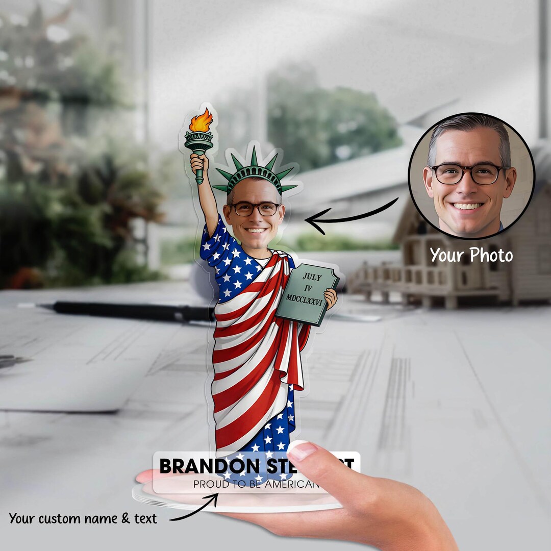 Custom Statue of Liberty Figurine Trinket Caricature Portrait ...