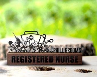 Custom Nurse Desk Name Plate Wedge Personalized Nurse Stethoscope Nameplate Executive Office Sign Plaque Graduation Gift Decor