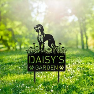 Custom Saluki Dog Metal Memorial Garden Stake Personalized Pet Grave Marker Name Sign Remembrance Stake Decor Sympathy Dog Loss Christmas