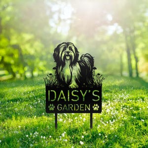 Custom Havanese Dog Metal Memorial Garden Stake Personalized Pet Grave Marker Name Sign Remembrance Stake Decor Sympathy Dog Loss Christmas