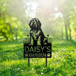 Custom Otterhound Dog Metal Memorial Garden Stake Personalized Pet Grave Marker Name Sign Remembrance Stake Decor Sympathy Dog Loss