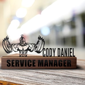Custom Bodybuilding Workout Desk Name Plate Wedge Personalized Bodybuilder Fitness Nameplate Office Sign Plaque Graduation Decor Gift Home