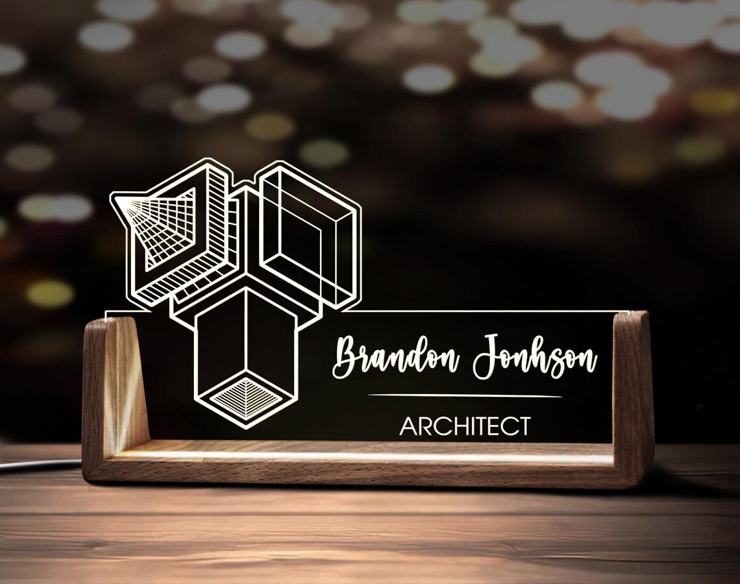 Custom Architect Desk Name Plate Personalized Architecture Gift Acrylic ...