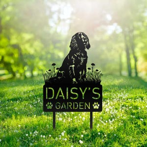 Custom Boykin Spaniel Dog Metal Memorial Garden Stake Personalized Pet Grave Marker Name Sign Remembrance Stake Decor Sympathy Dog Loss