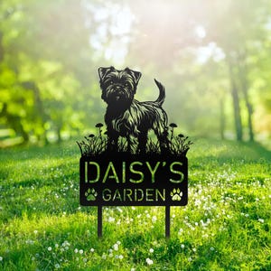 Custom Affenpinscher Dog Metal Memorial Garden Stake Personalized Pet Grave Marker Name Sign Remembrance Stake Decor Sympathy Dog Loss