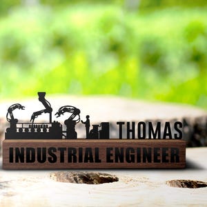 Custom Industrial Engineer Desk Name Plate Wedge Personalized Engineering Management Nameplate Office Sign Company Plaque Decor Christmas