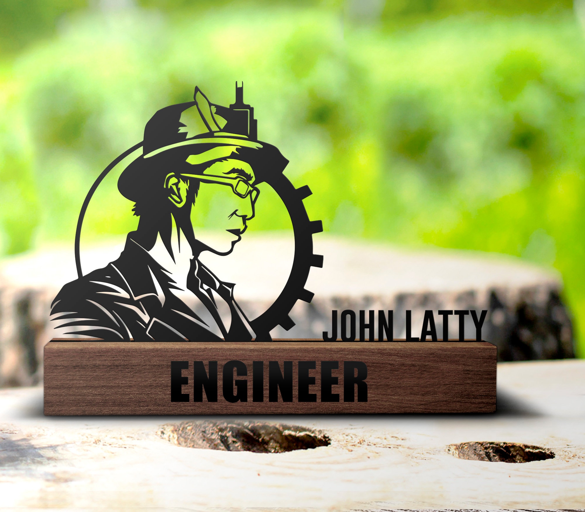 Custom Engineer Desk Name Plate Wedge Personalized Engineering ...
