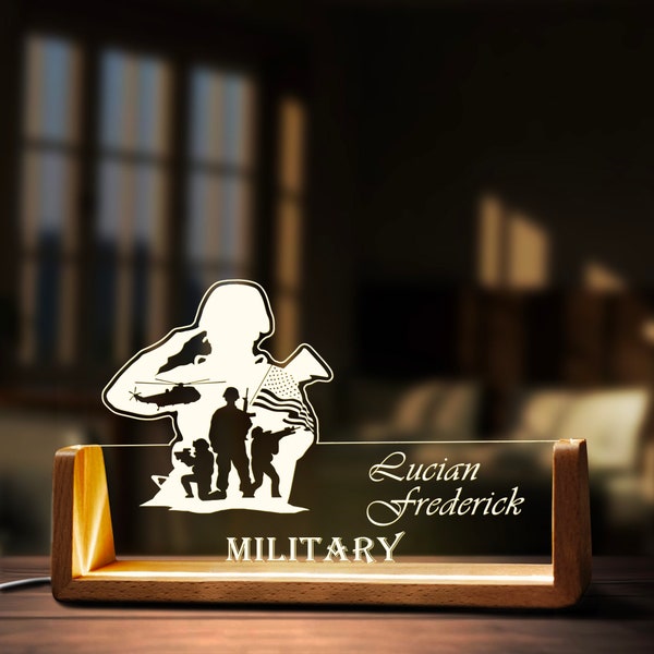 Military Desk Name Plate Etsy
