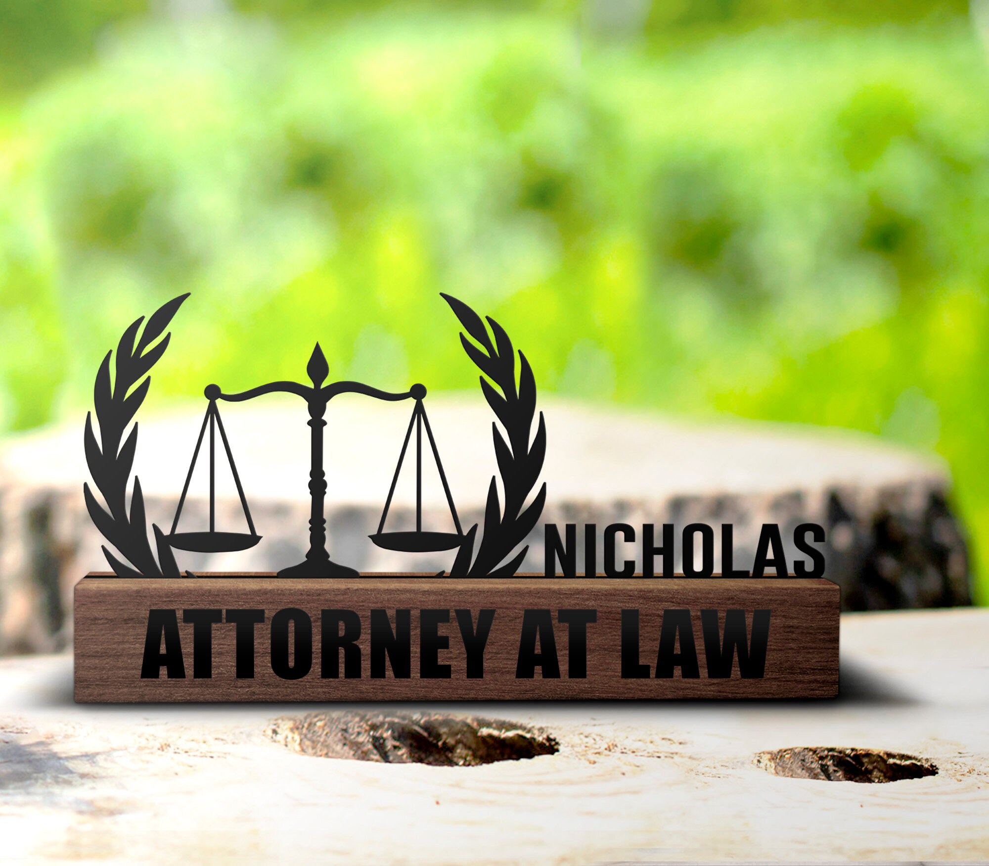 Custom Lawyer Desk Name Plate Wedge Personalized Attorney Etsy Australia