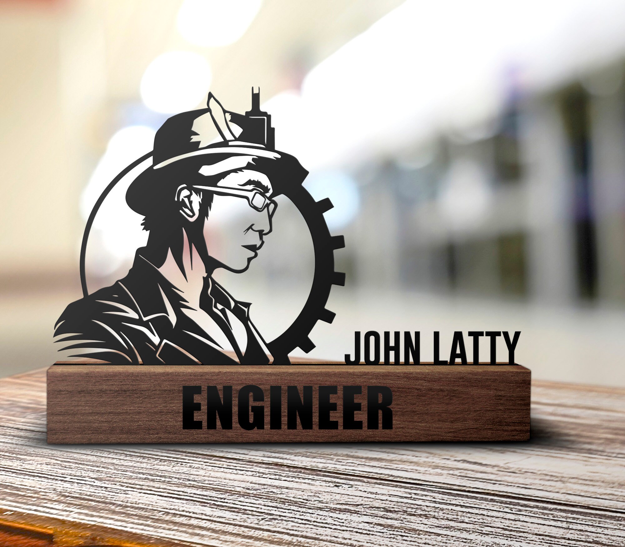 Custom Engineer Desk Name Plate Wedge Personalized Engineering ...