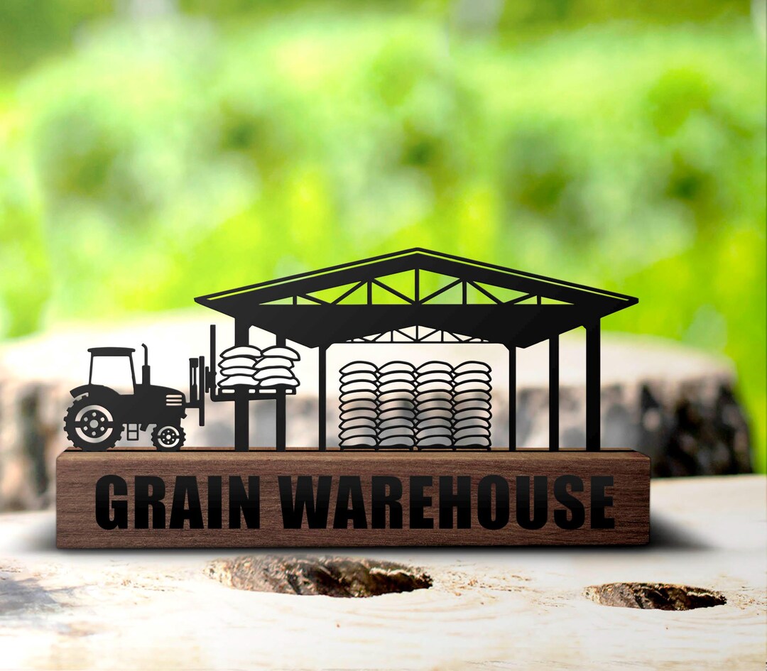Custom Grain Warehouse Manager Desk Name Plate Wedge Personalized ...