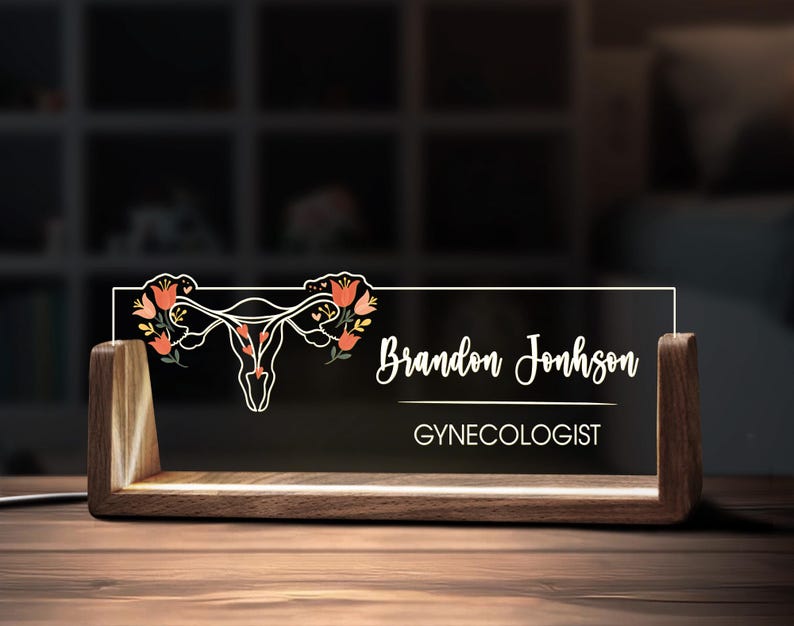 Custom Gynecologist Desk Name Plate Personalized Obgyn Gynecology Gift ...