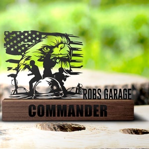 Custom Soldier Military Desk Name Plate Wedge Personalized American Troops Nameplate Office Sign Shelf Tabletop US Soldier Plaque Decor