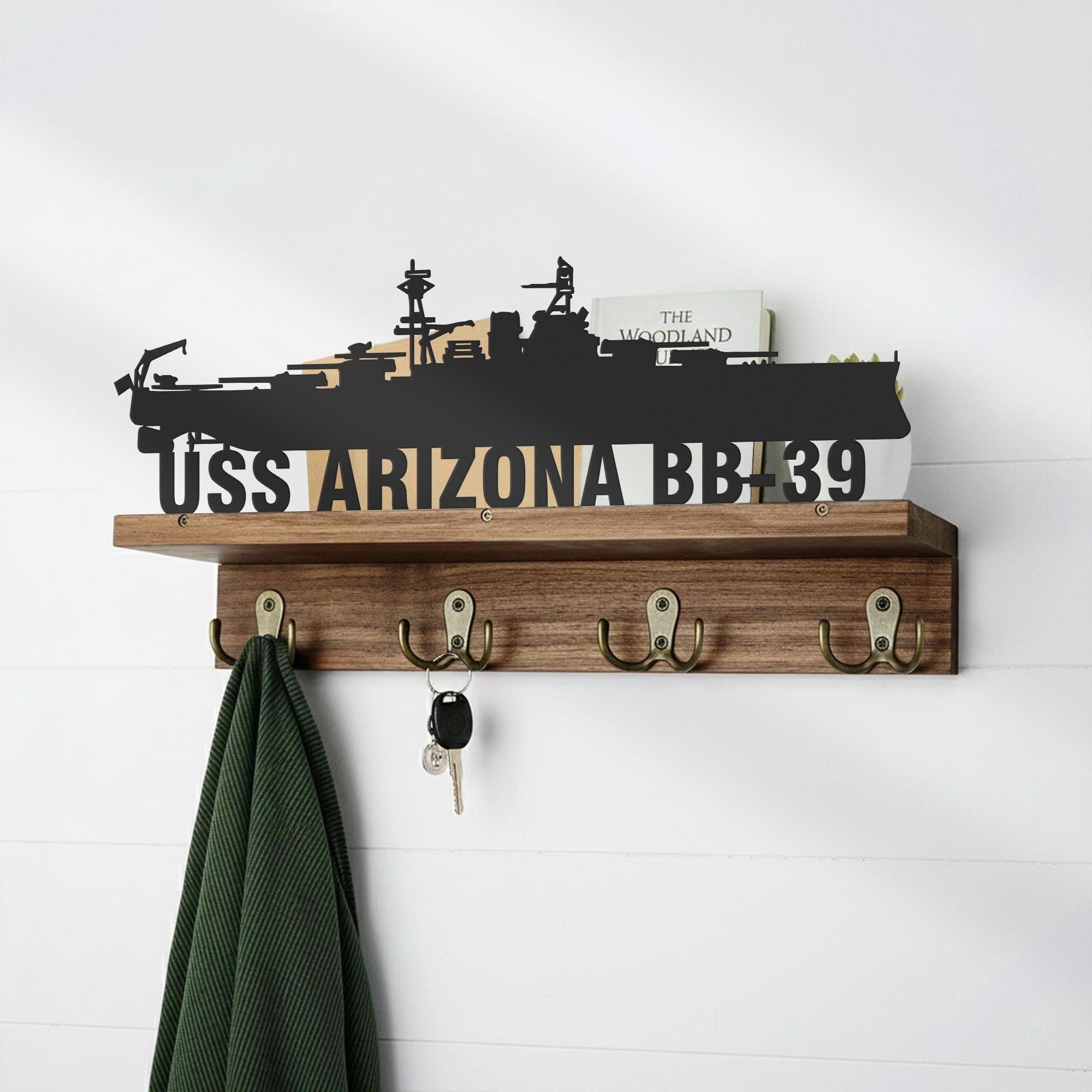 Custom US Navy Warships Wooden Shelf Metal Wall Art, Personalized ...