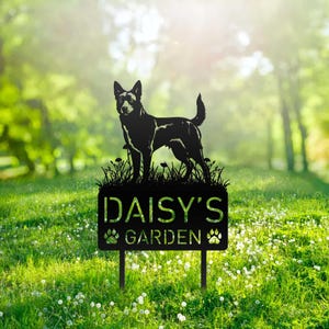 Custom Canaan Dog Metal Memorial Garden Stake Personalized Pet Grave Marker Name Sign Remembrance Stake Decor Sympathy Dog Loss Gift