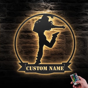 Custom Girl Hip Hop Dancer Metal Wall Art LED Light Personalized Female Hip-Hop Dancing Name Sign Home Decor Modern Dance Nursery Decoration