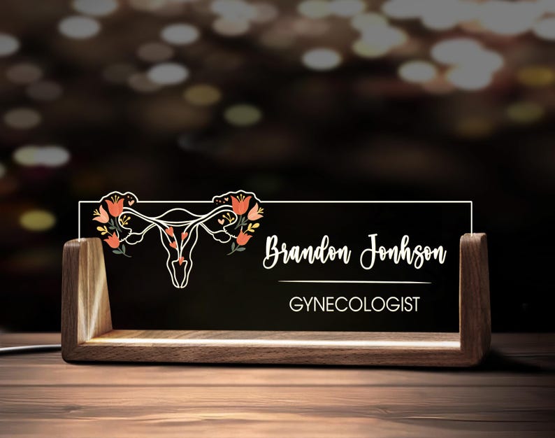 Custom Gynecologist Desk Name Plate Personalized Obgyn Gynecology Gift ...